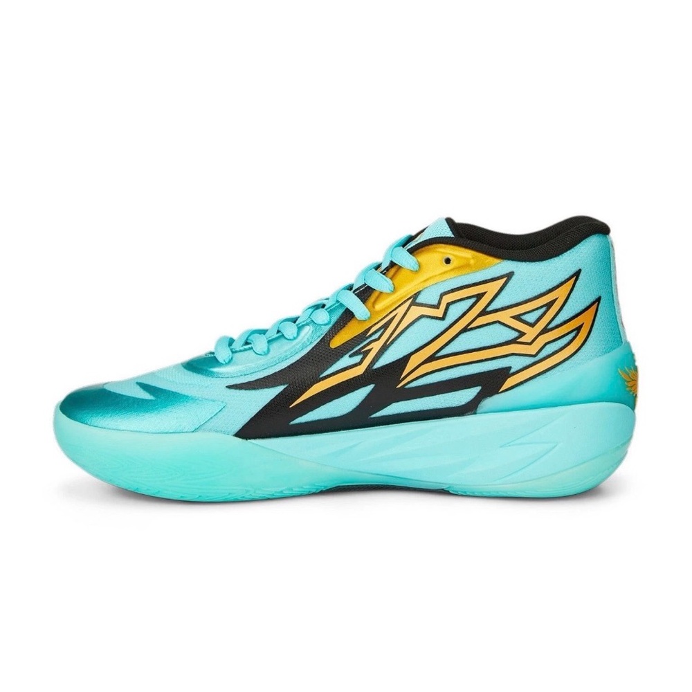 PUMA MB.02 LaMelo Ball Elektro Aqua 377590-01 Men’s 10.5 Basketball Shoes - Picture 7 of 15
